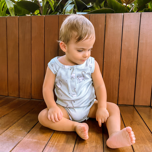 Stars and Lemurs Sleeveless Bodysuit