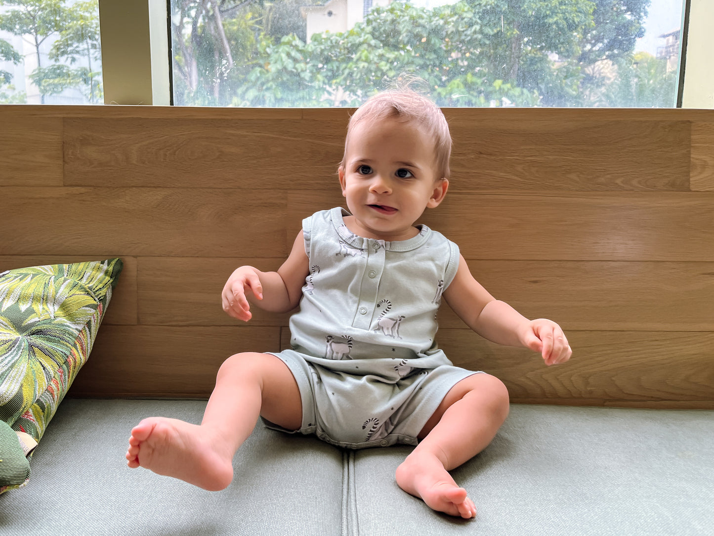 Stars and Lemurs Sleeveless Boyshort Romper