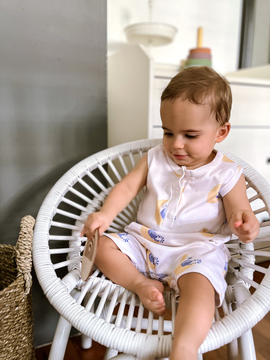 Lunar Lemur Sleeveless Boyshort Romper