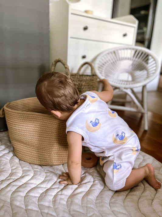 Lunar Lemur Sleeveless Boyshort Romper