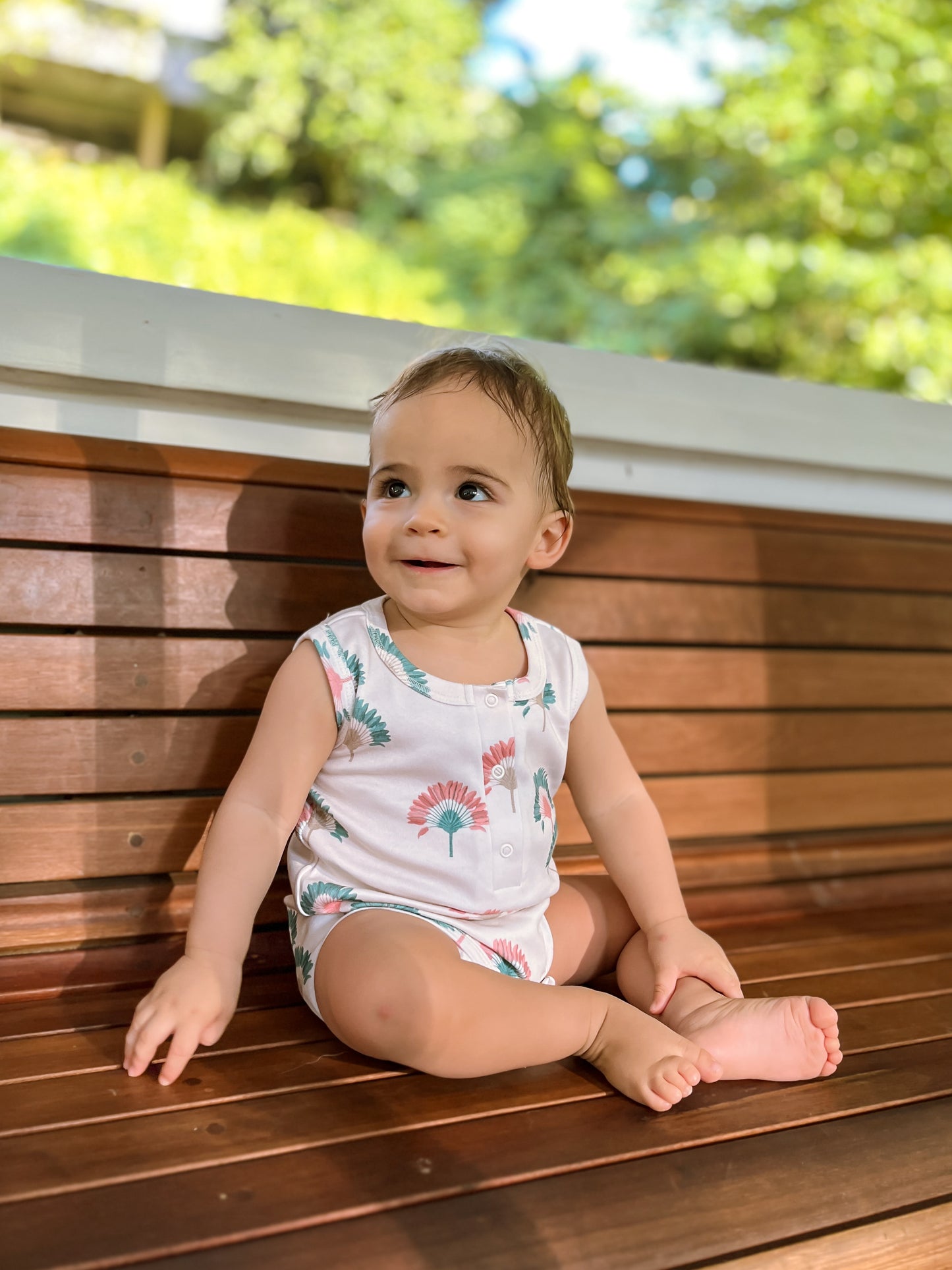 Traveller's Palm Sleeveless Bodysuit