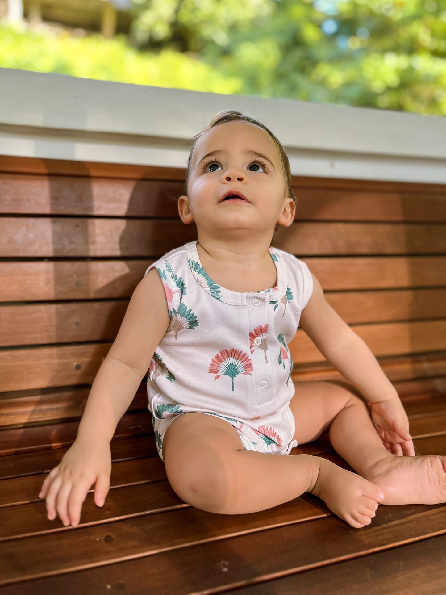 Traveller's Palm Sleeveless Bodysuit