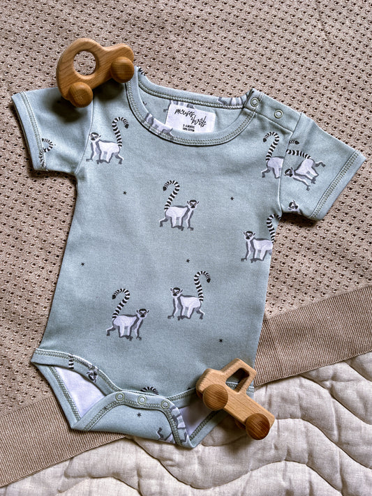 Stars and Lemurs Short-Sleeved Bodysuit