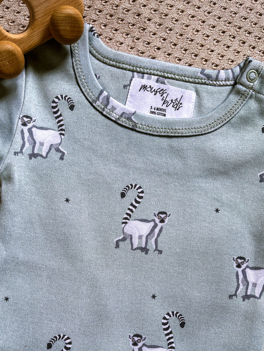 Stars and Lemurs Short-Sleeved Bodysuit