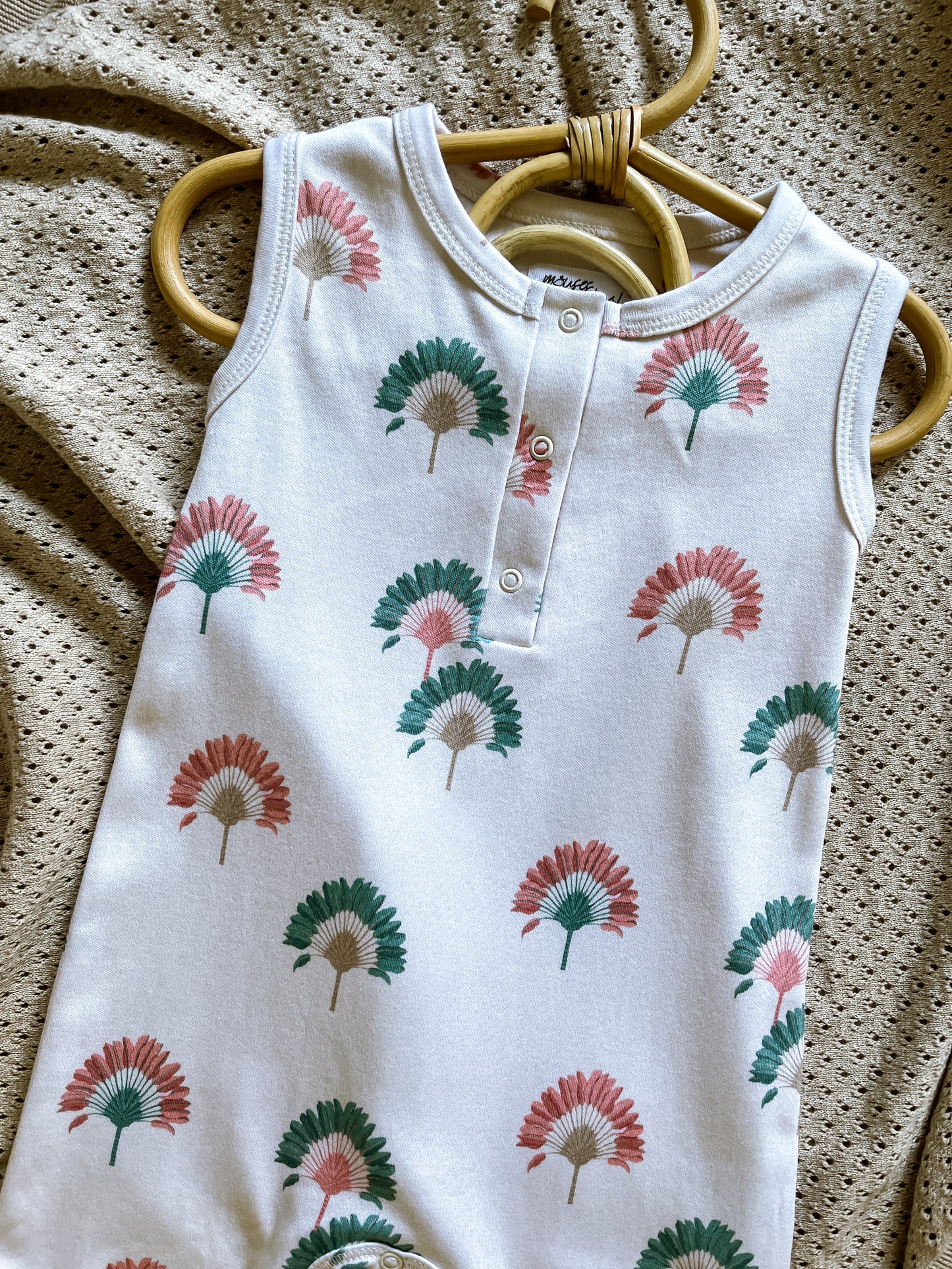 Traveller's Palm Sleeveless Boyshort Romper