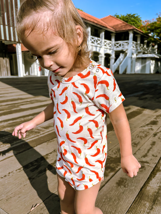 ORGANIC Chili Padi Short-Sleeved Bodysuit