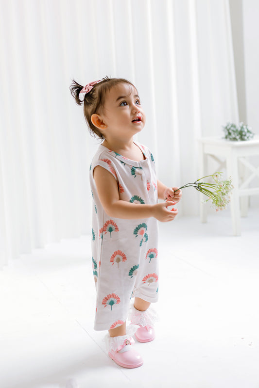 Traveller's Palm Sleeveless Boyshort Romper