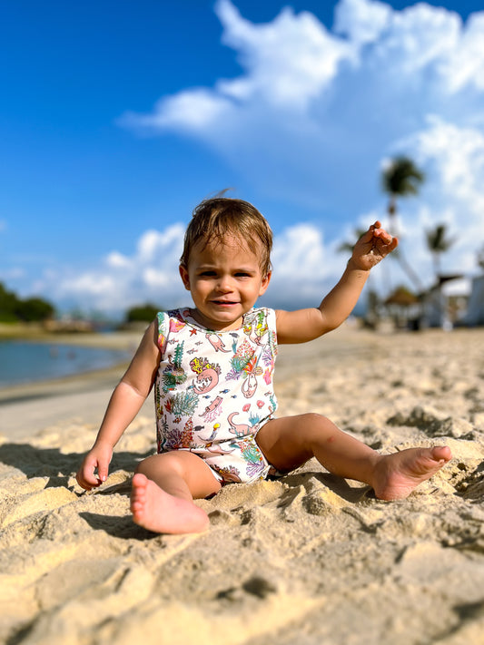 Wild About Singapore! Marine Otter Sleeveless Bodysuit