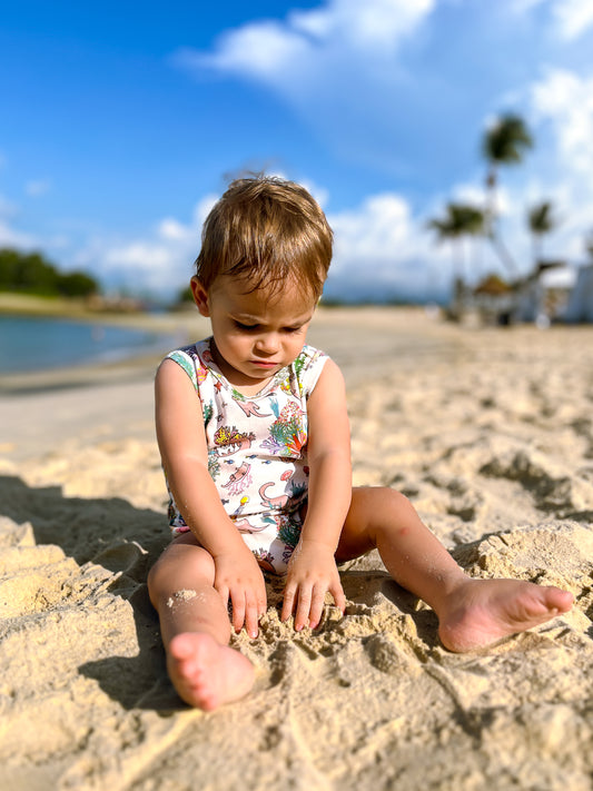 Wild About Singapore! Marine Otter Sleeveless Bodysuit