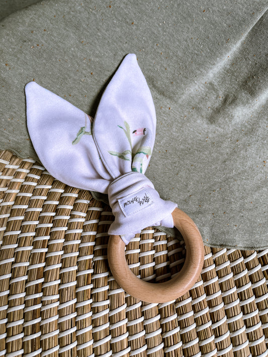 ORGANIC Toucan Print Bunny Ear Teether
