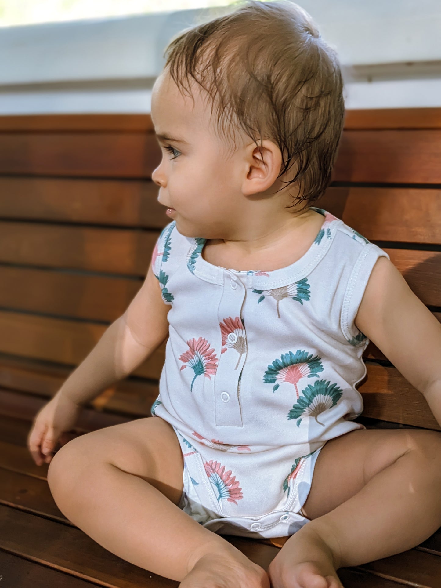Traveller's Palm Sleeveless Bodysuit