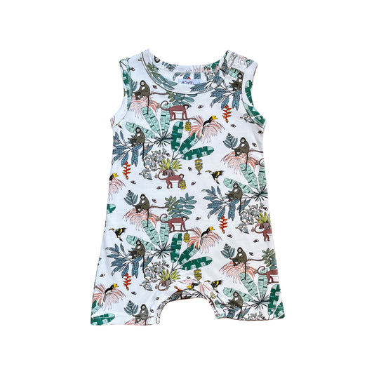 Wild About Singapore! Tropical Forest Sleeveless Boyshort Romper