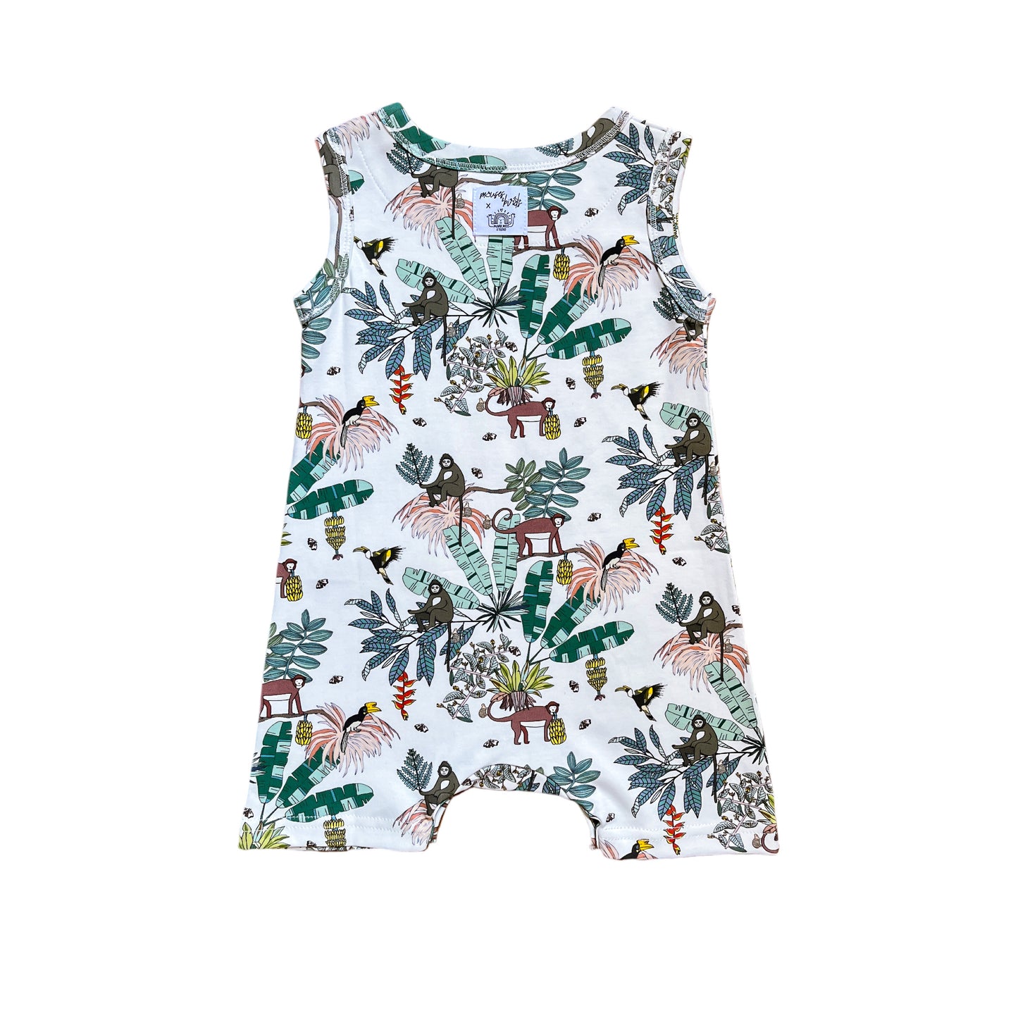 Wild About Singapore! Tropical Forest Sleeveless Boyshort Romper
