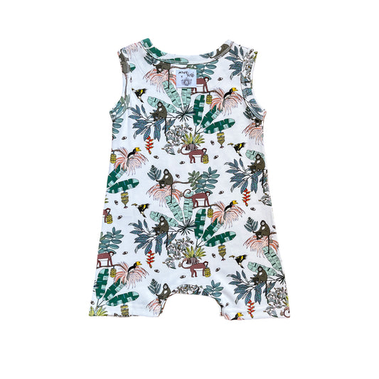 Wild About Singapore! Tropical Forest Sleeveless Boyshort Romper