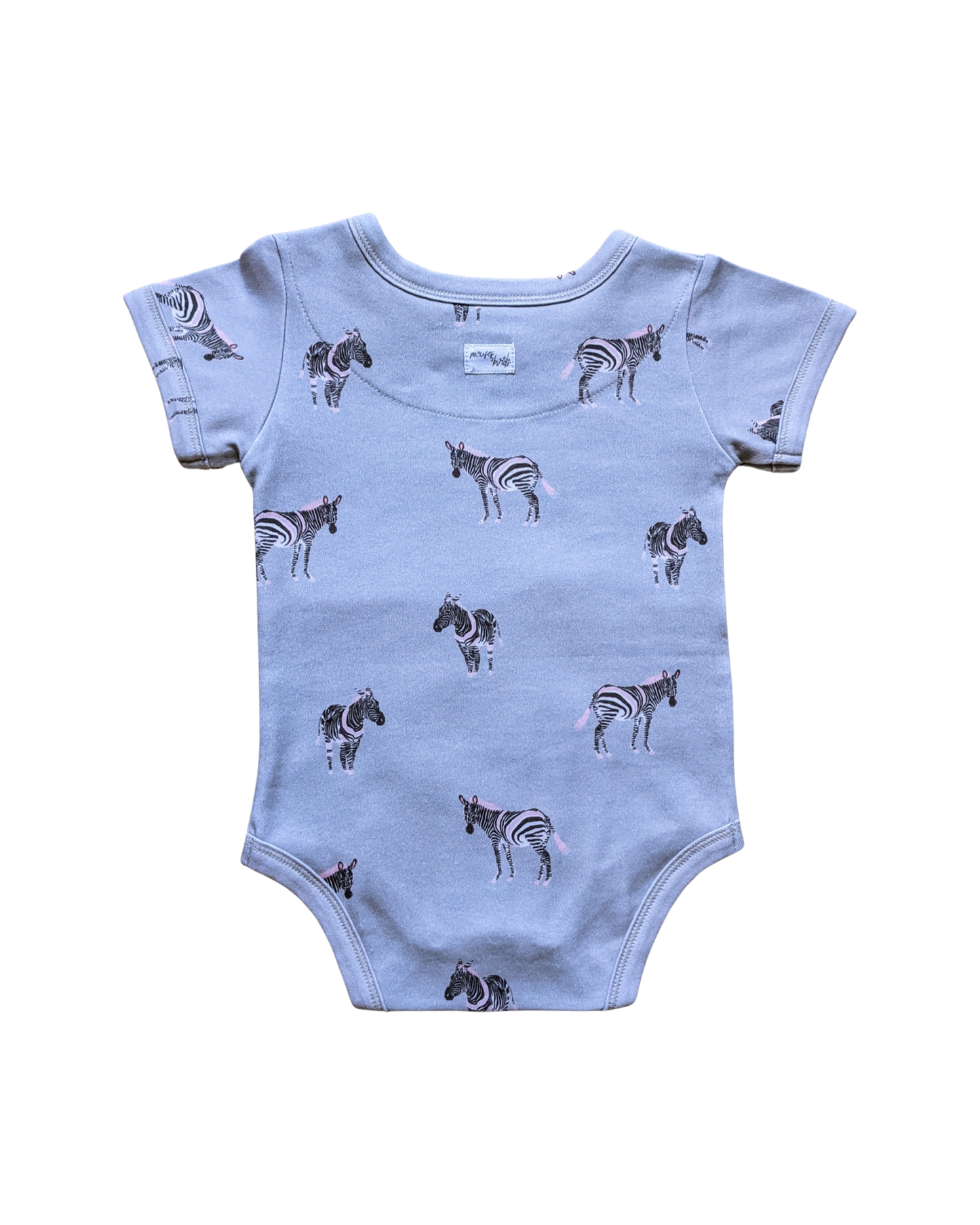 ORGANIC Zebras Short-Sleeved Bodysuit