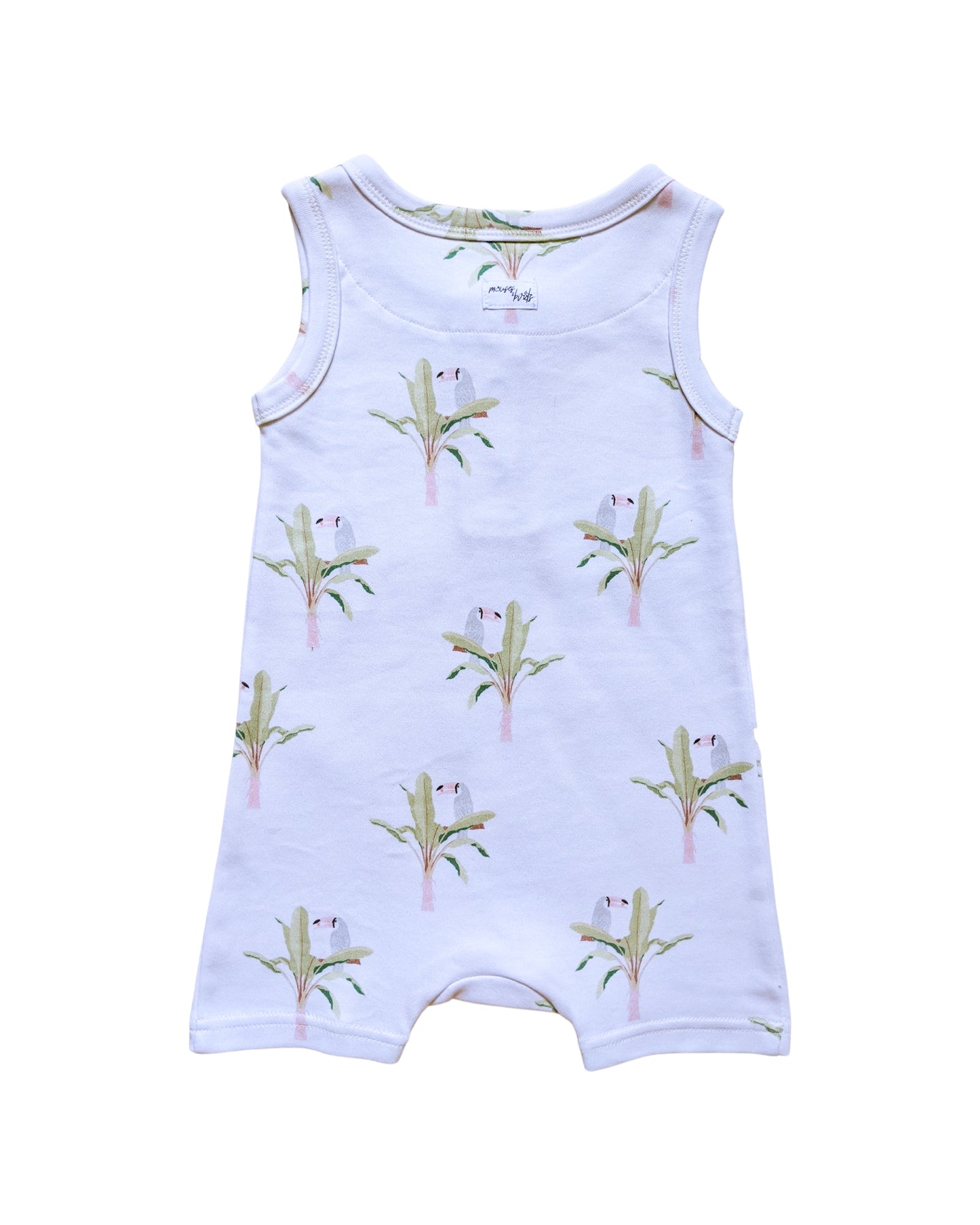 ORGANIC Toucan Sleeveless Boyshort Romper