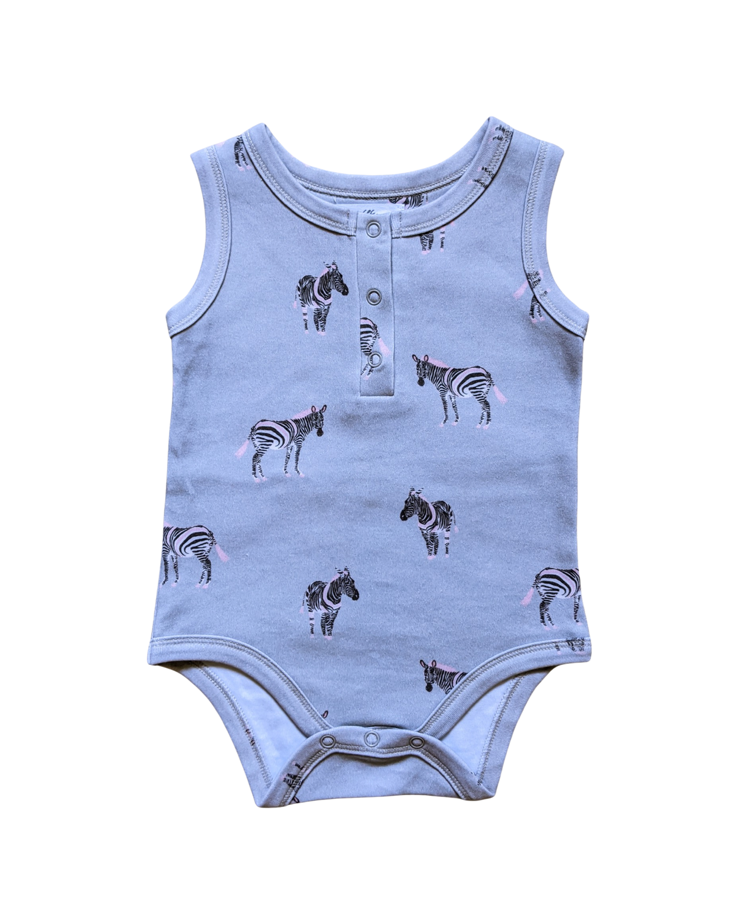ORGANIC Zebras Sleeveless Bodysuit