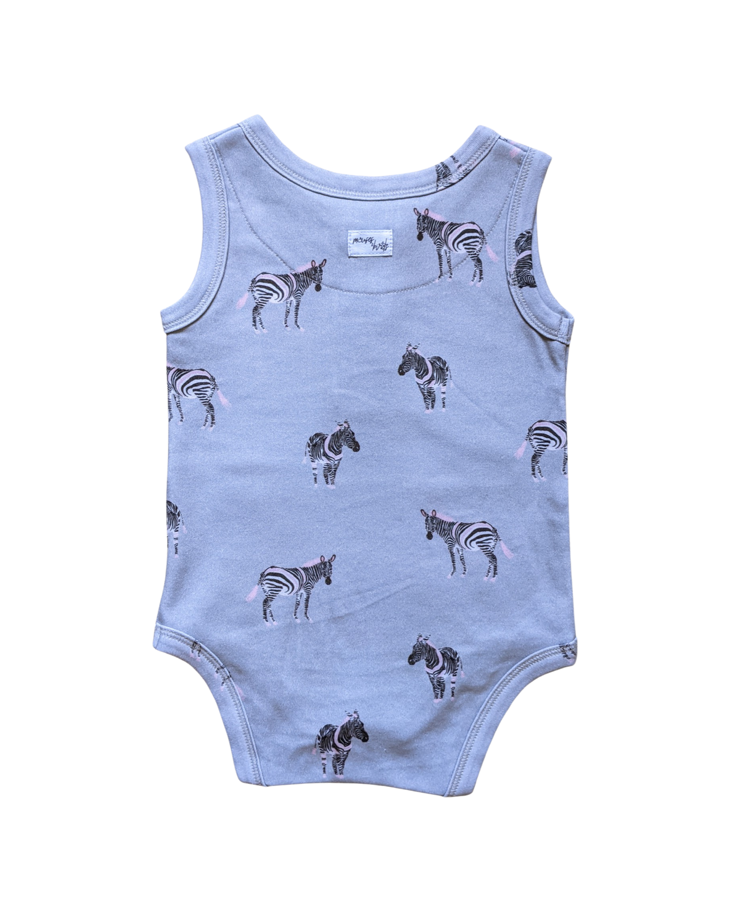 ORGANIC Zebras Sleeveless Bodysuit