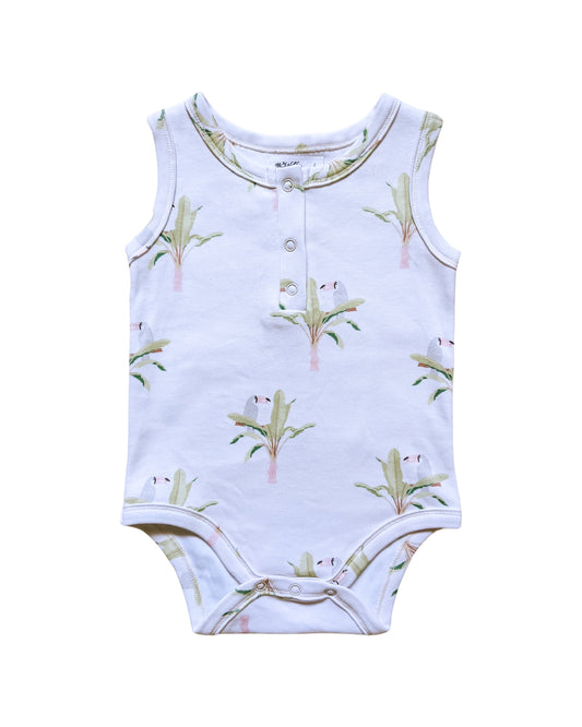ORGANIC Toucan Sleeveless Bodysuit