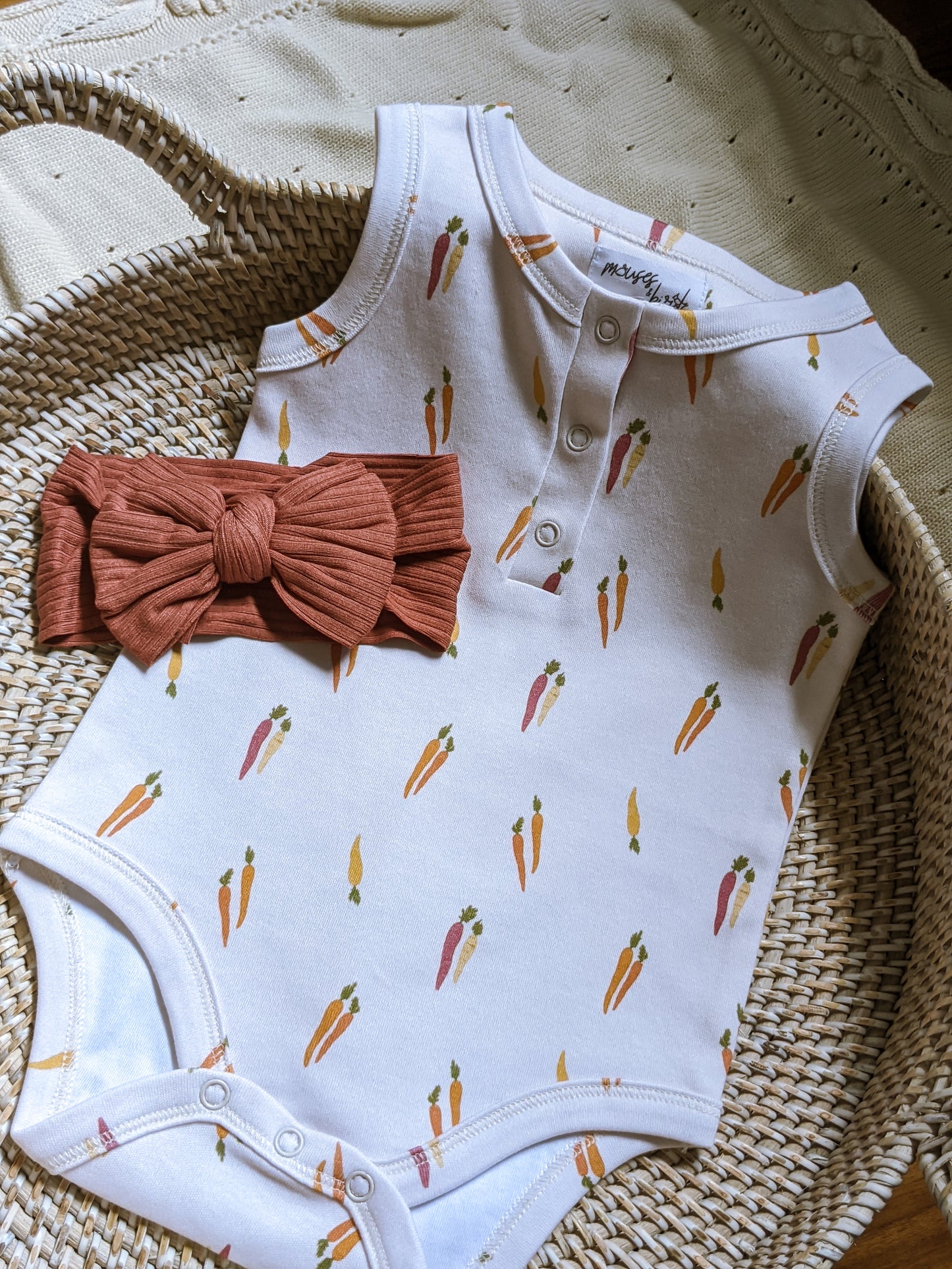 ORGANIC Carrots Sleeveless Bodysuit