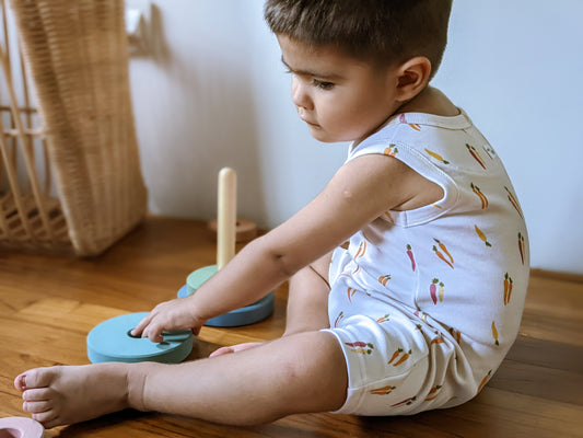ORGANIC Carrots Sleeveless Boyshort Romper