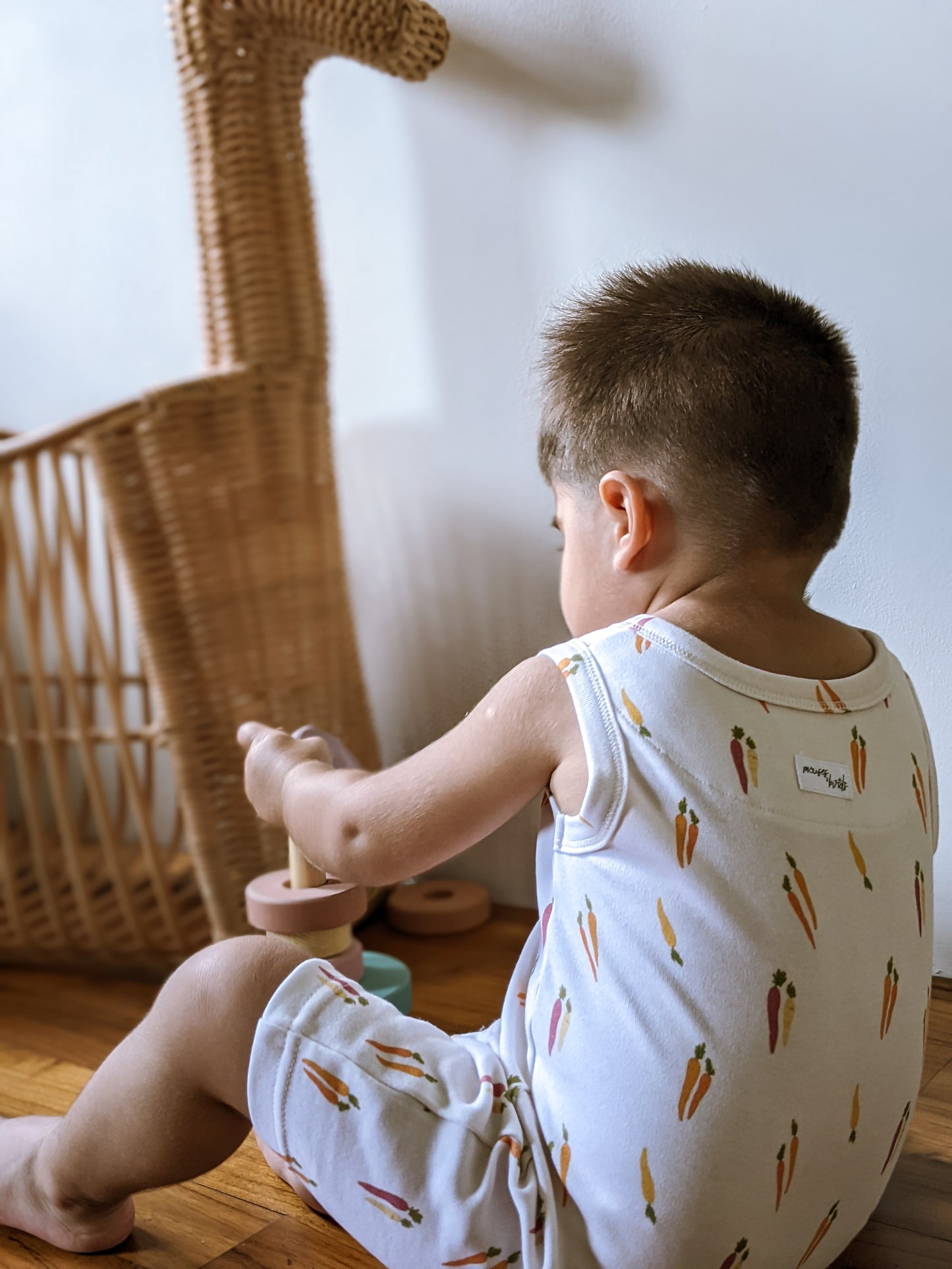 ORGANIC Carrots Sleeveless Boyshort Romper