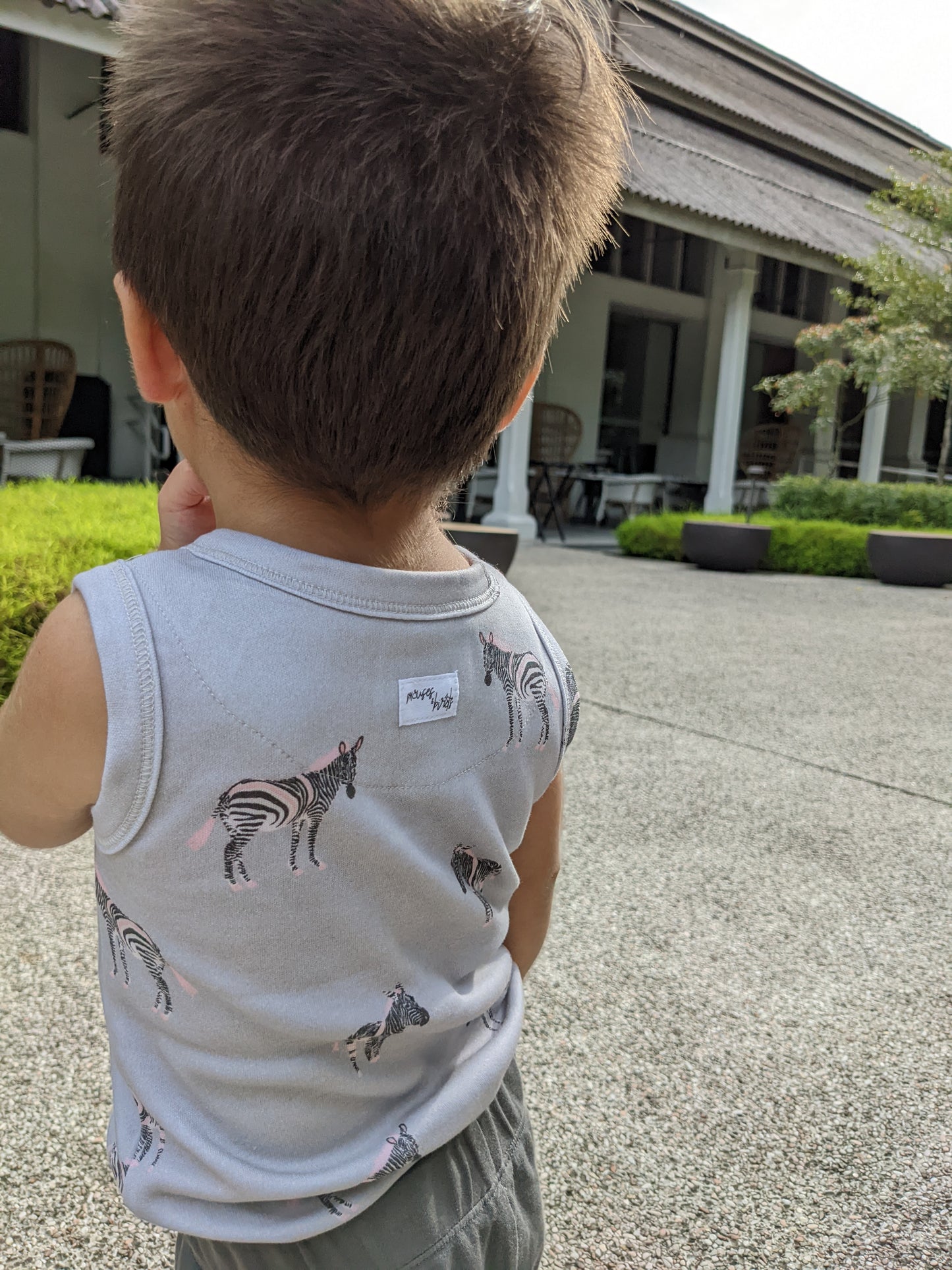 ORGANIC Zebras Sleeveless Bodysuit