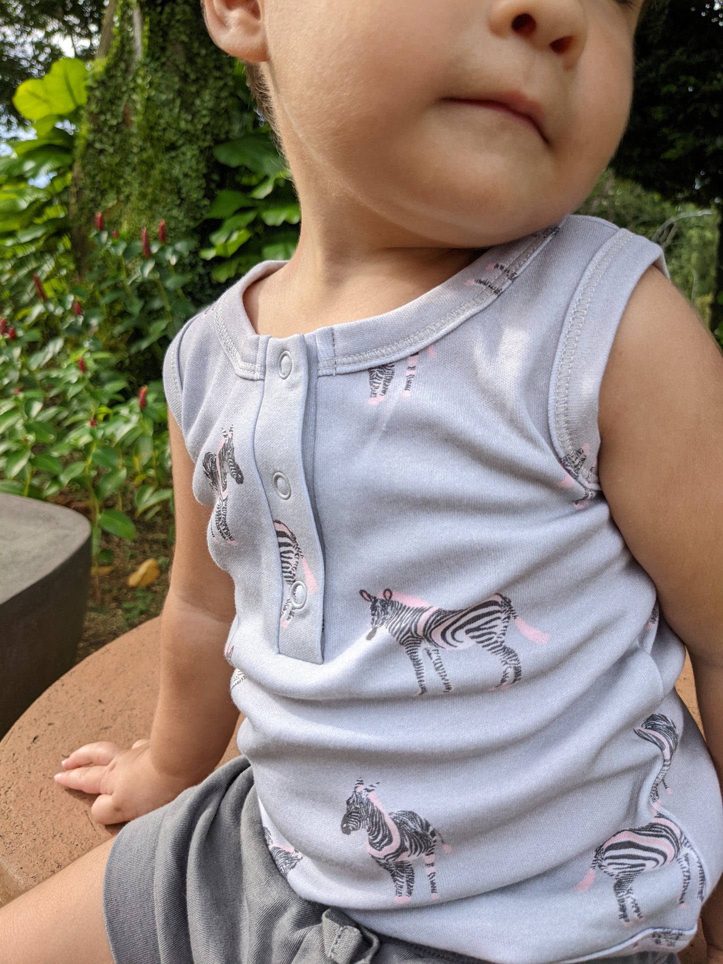ORGANIC Zebras Sleeveless Bodysuit