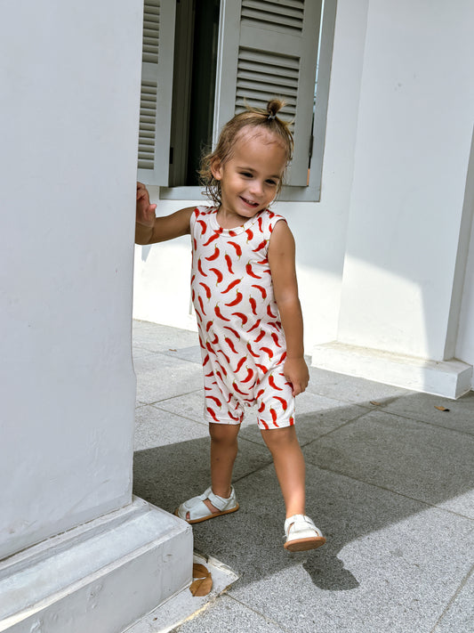 ORGANIC Chili Padi Sleeveless Boyshort Romper