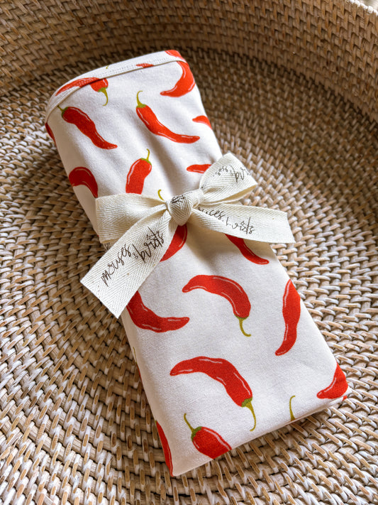 ORGANIC Chili Padi Swaddle|Wrap|Blanket
