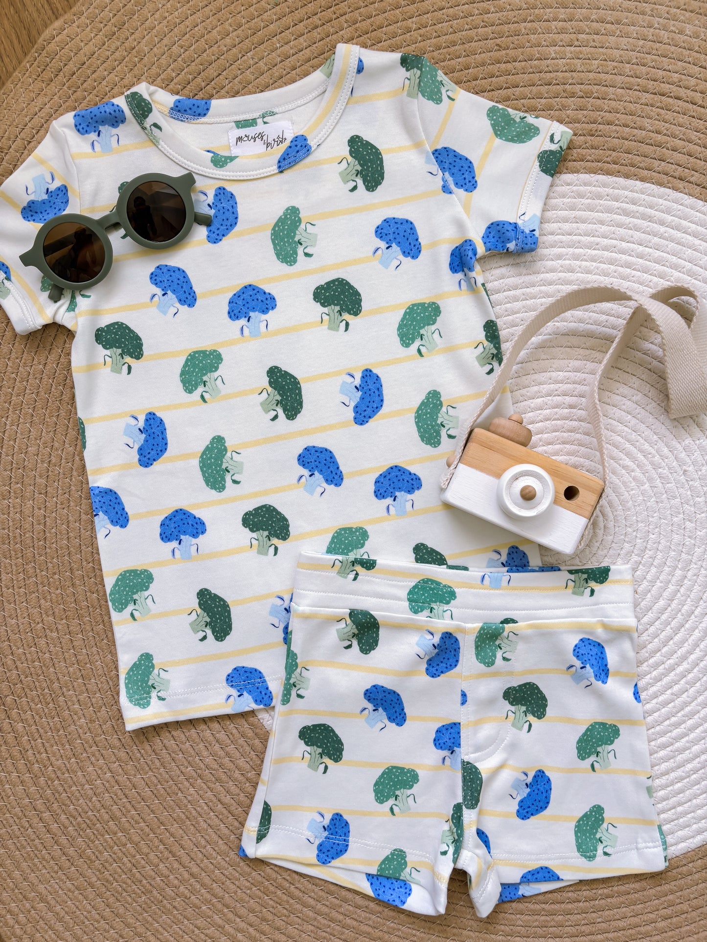 ORGANIC Broccoli Harvest Tee & Shorts Set