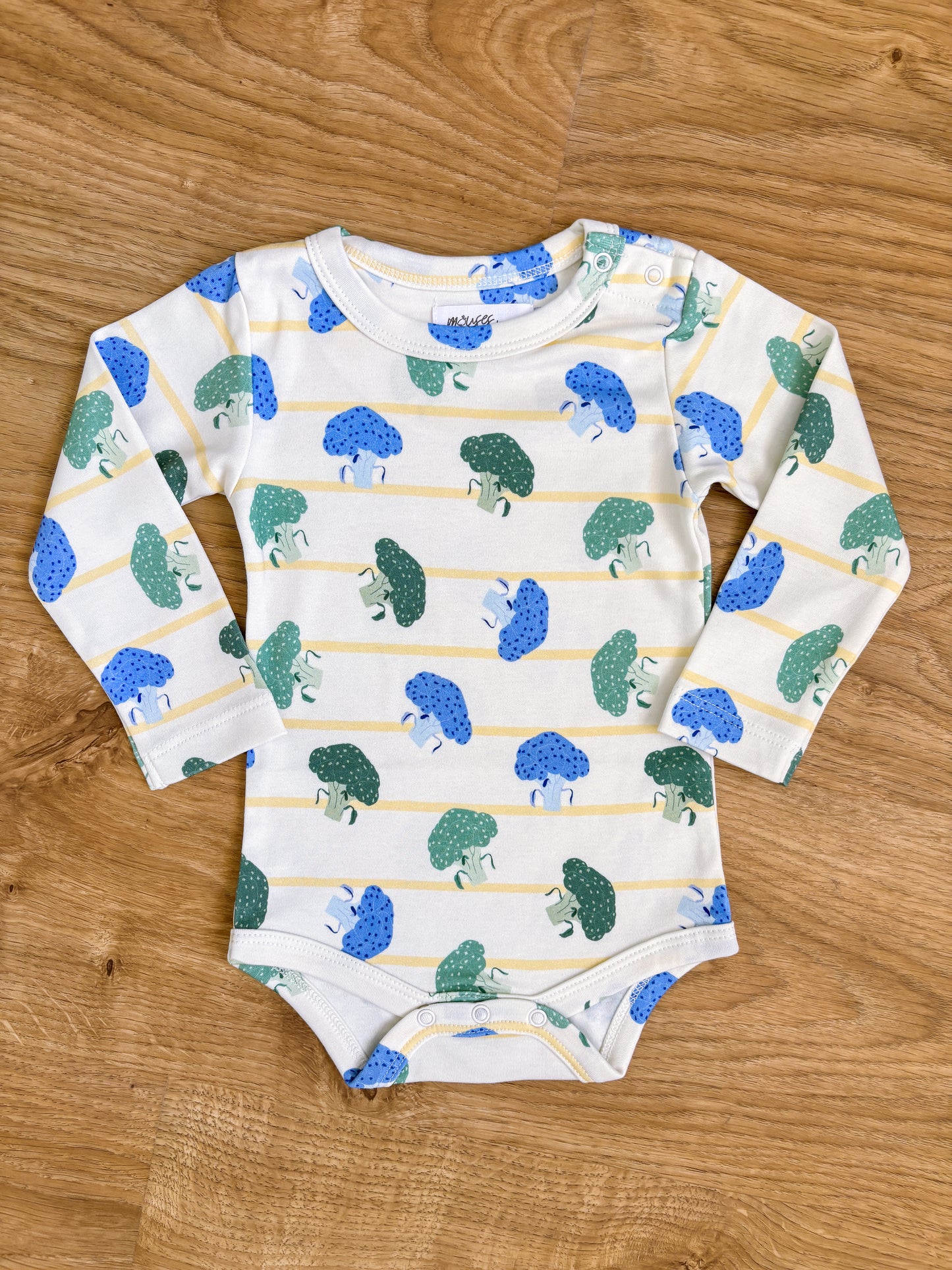 ORGANIC Broccoli Harvest Long-Sleeved Bodysuit