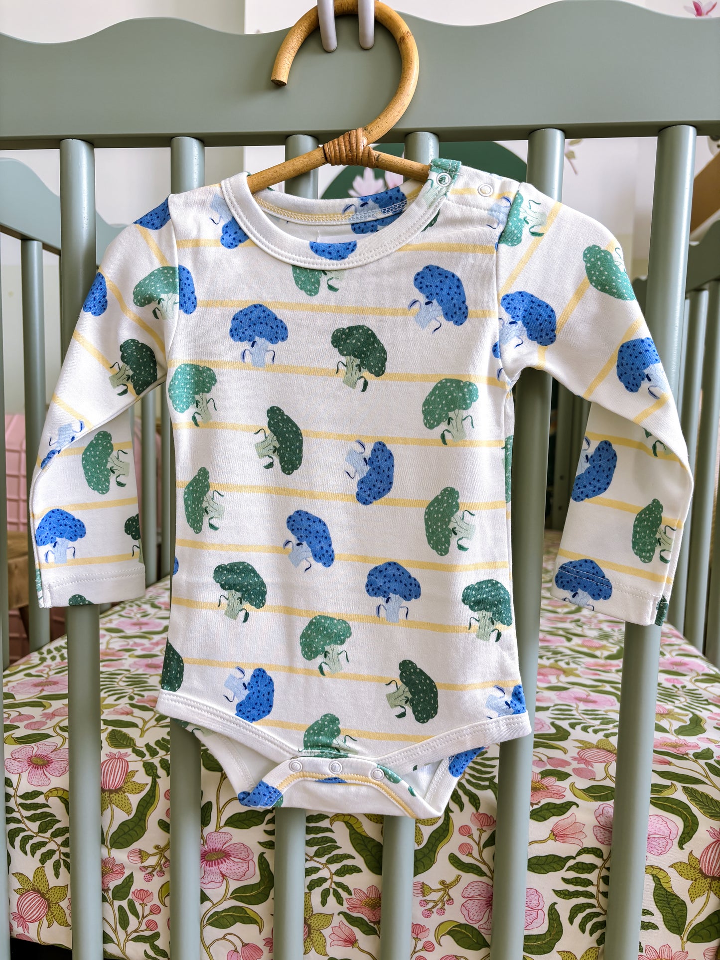 ORGANIC Broccoli Harvest Long-Sleeved Bodysuit