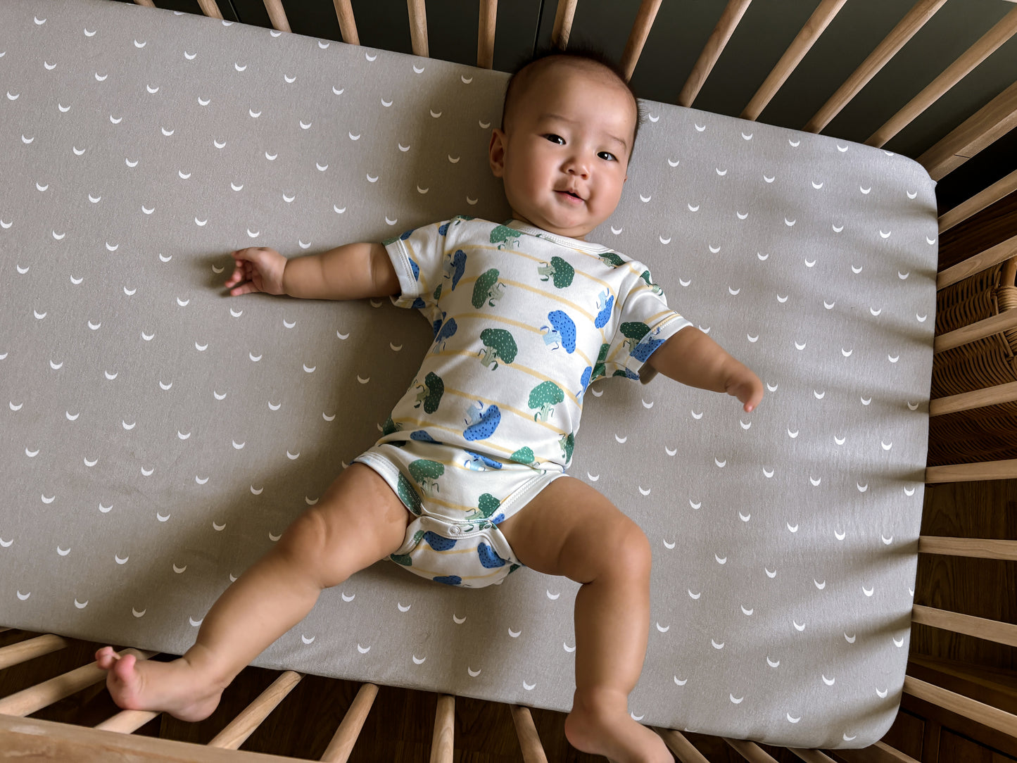 ORGANIC Broccoli Harvest Short-Sleeved Bodysuit