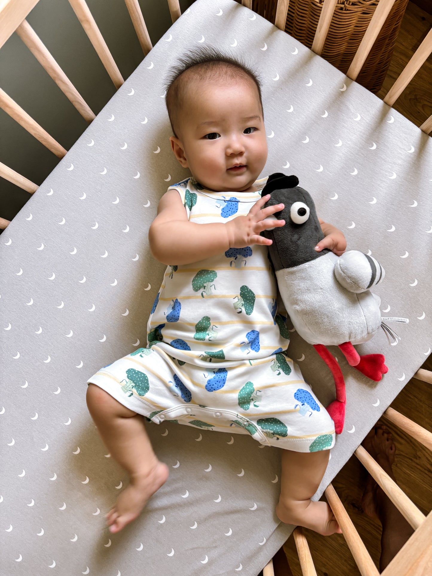 ORGANIC Broccoli Harvest Sleeveless Boyshort Romper