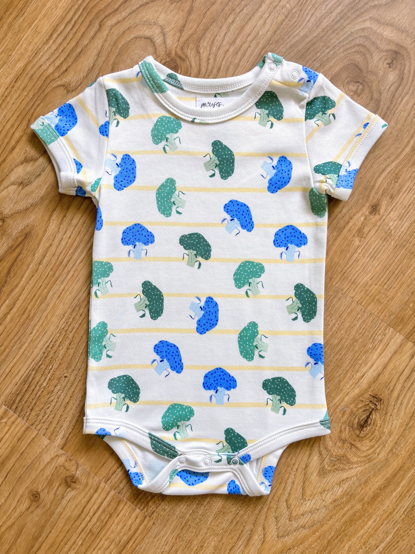 ORGANIC Broccoli Harvest Short-Sleeved Bodysuit