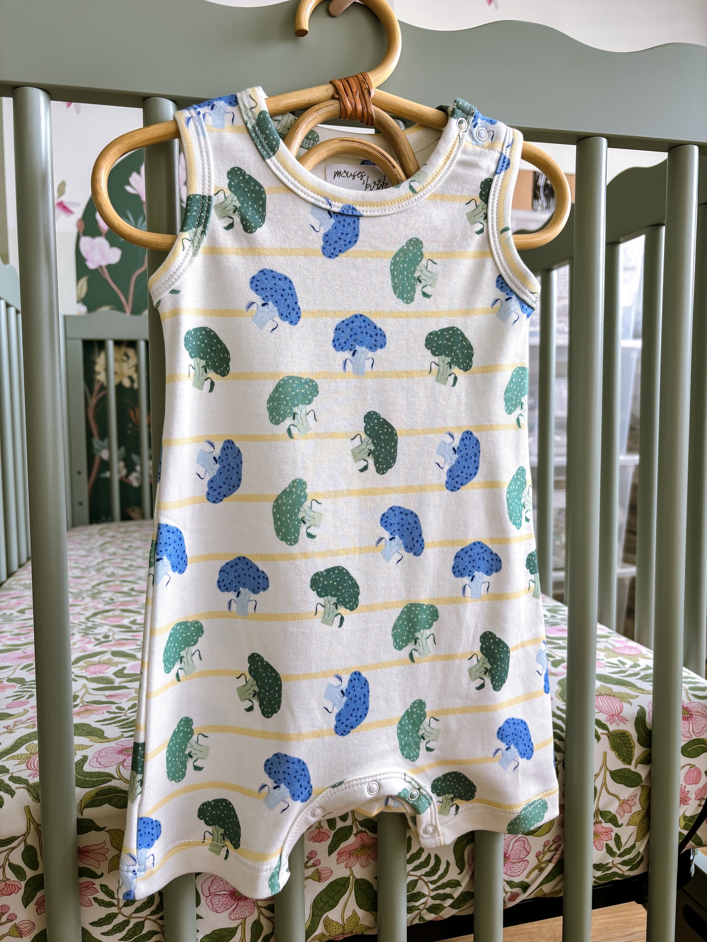 ORGANIC Broccoli Harvest Sleeveless Boyshort Romper