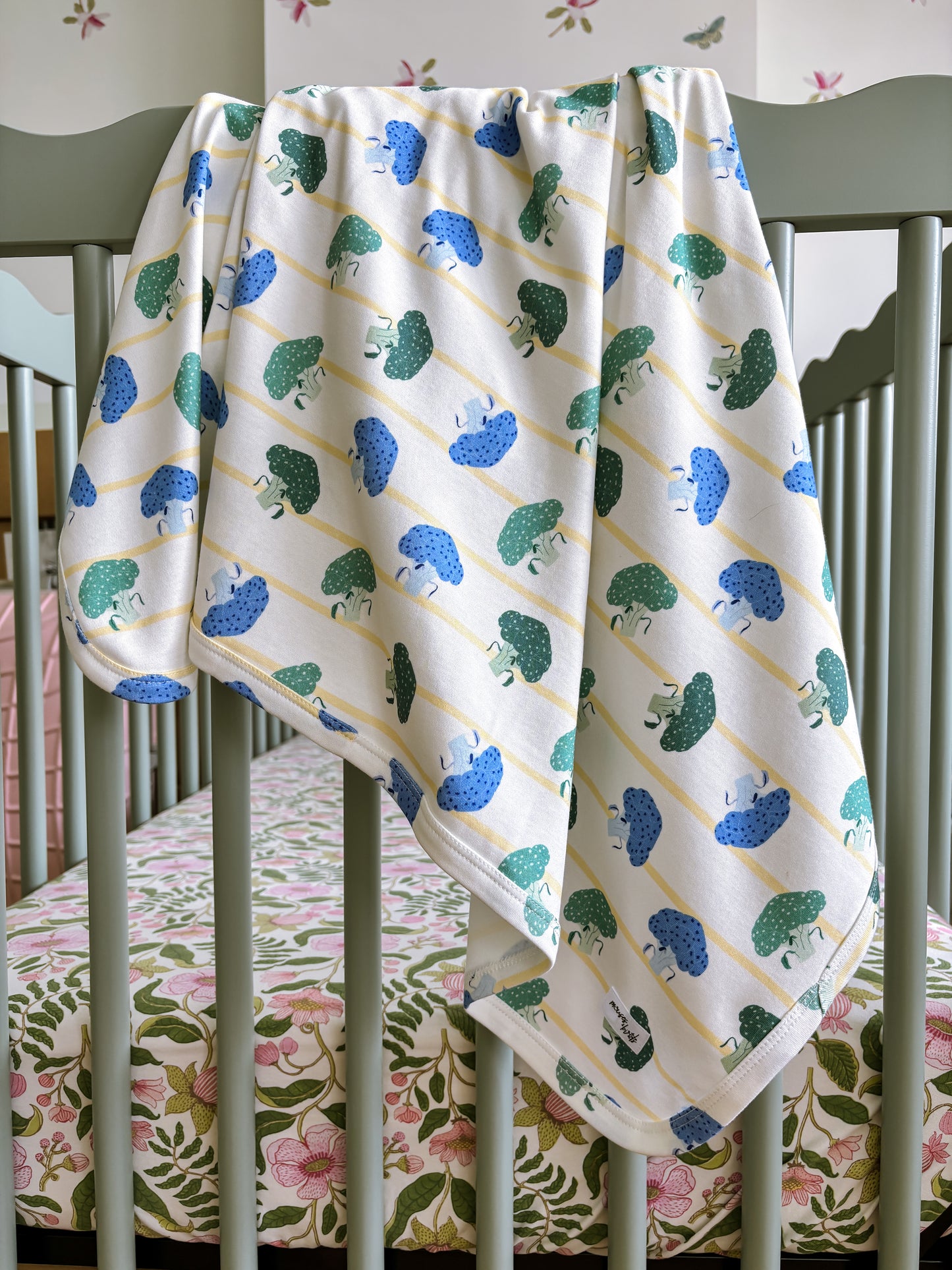 ORGANIC Broccoli Harvest Swaddle|Wrap|Blanket