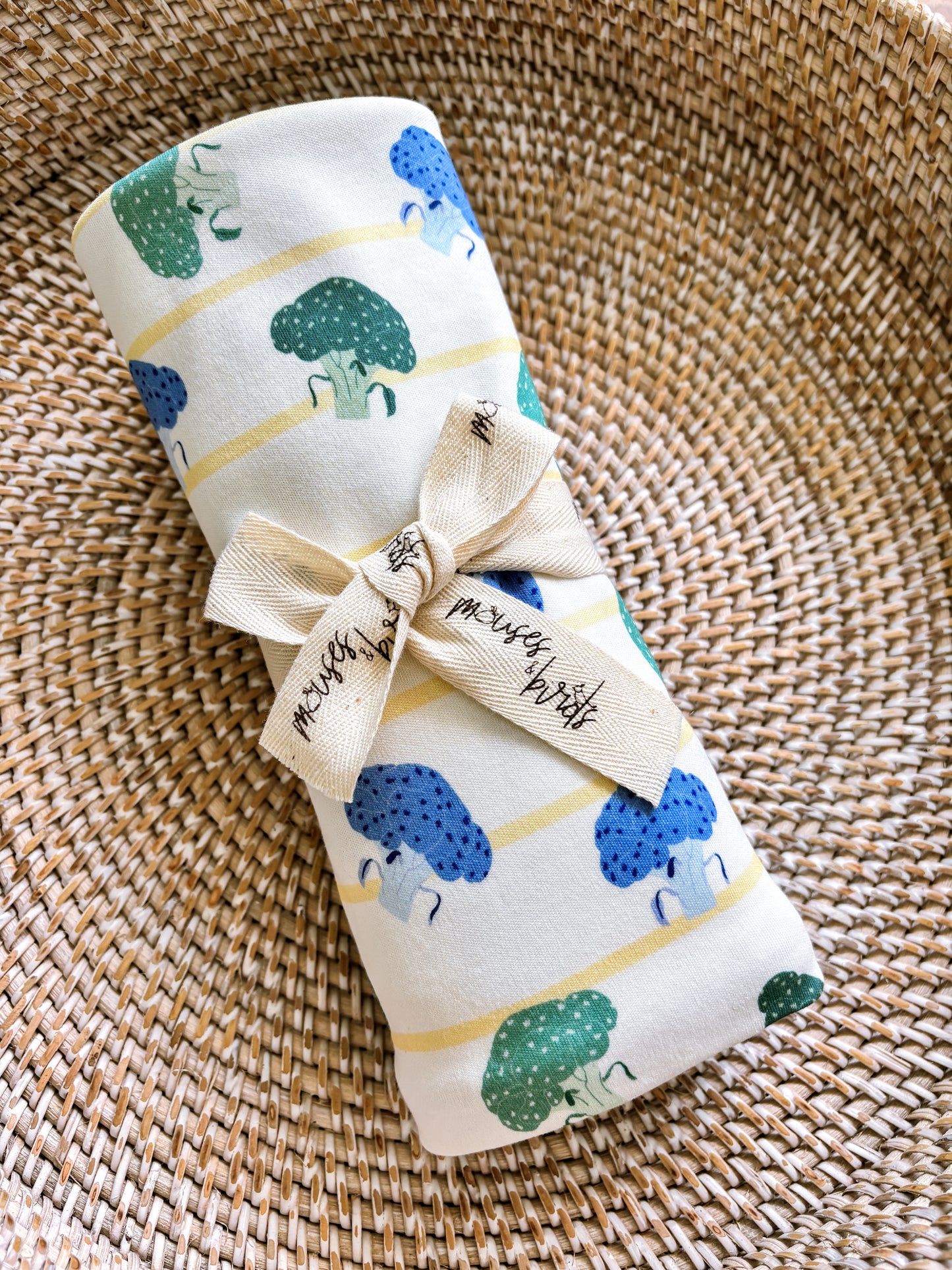 ORGANIC Broccoli Harvest Swaddle|Wrap|Blanket