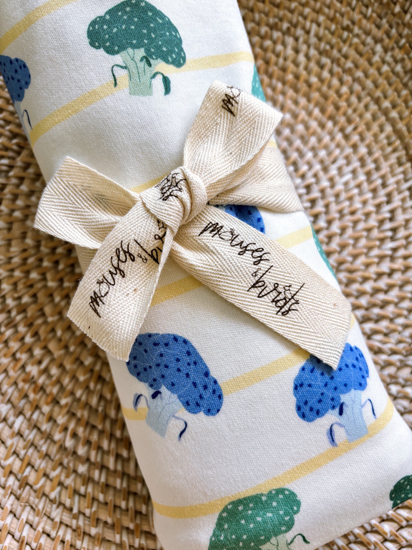 ORGANIC Broccoli Harvest Swaddle|Wrap|Blanket