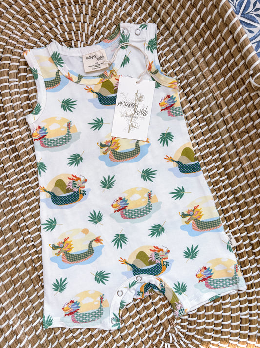 ORGANIC Dragonboats Sleeveless Boyshort Romper