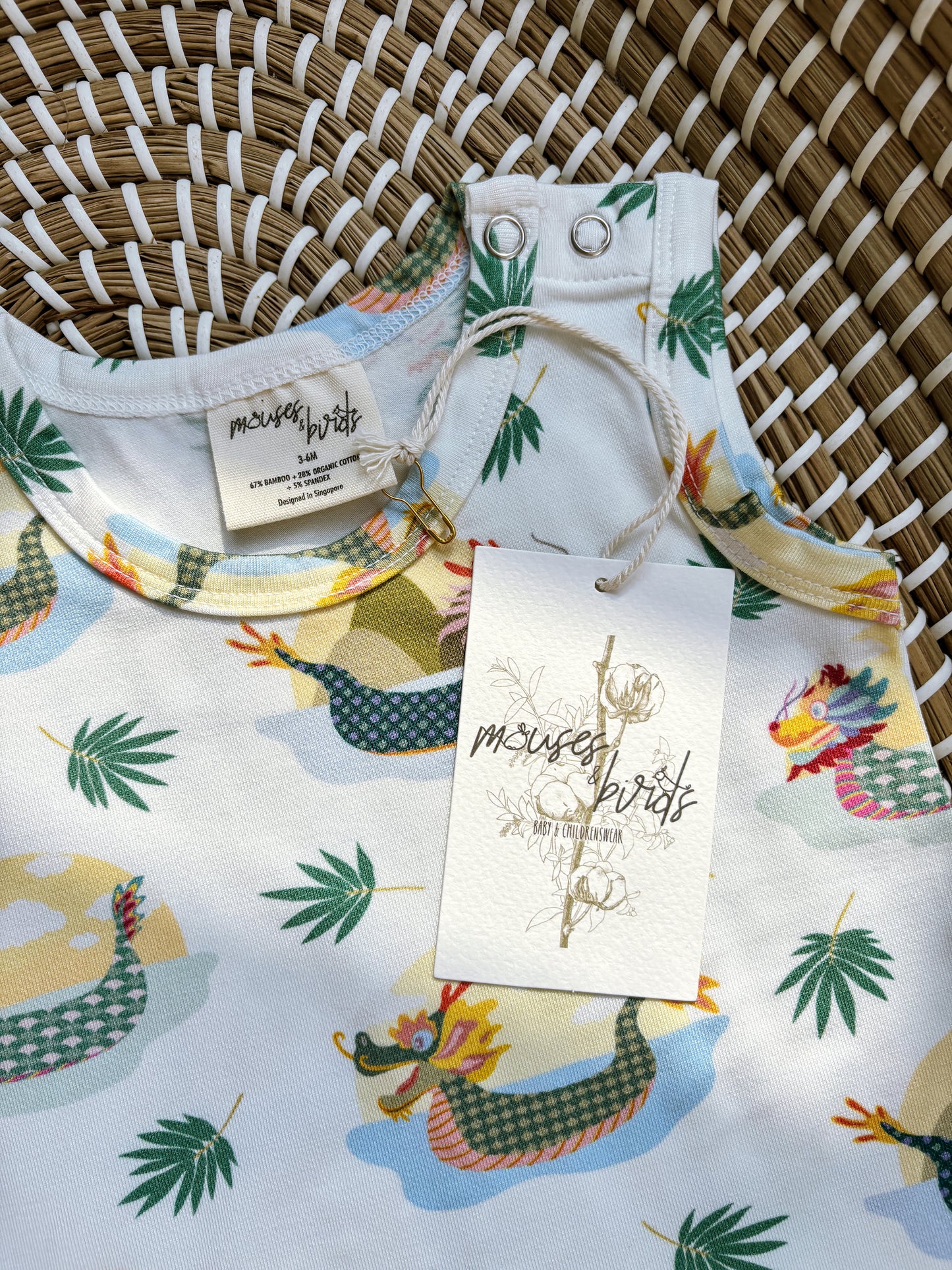 ORGANIC Dragonboats Sleeveless Boyshort Romper