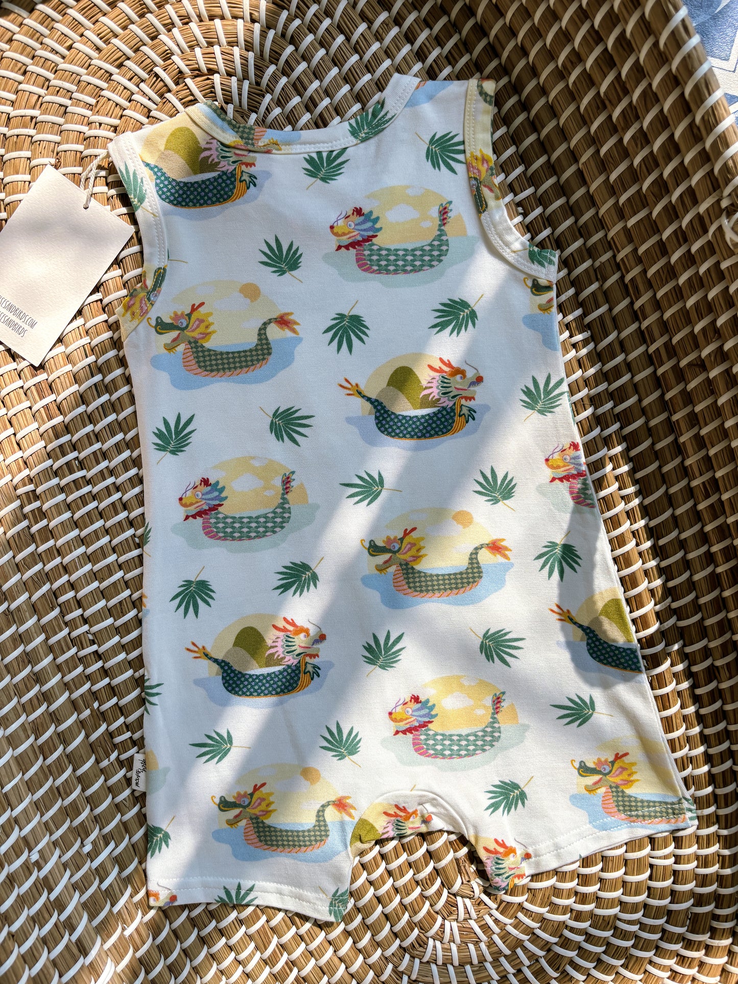 ORGANIC Dragonboats Sleeveless Boyshort Romper