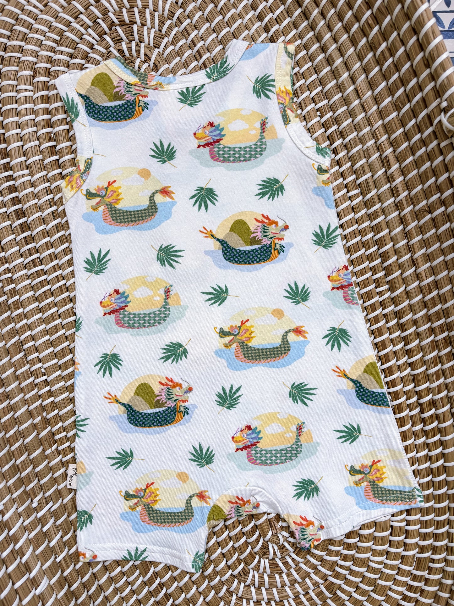 ORGANIC Dragonboats Sleeveless Boyshort Romper