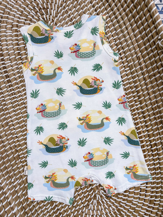 ORGANIC Dragonboats Sleeveless Boyshort Romper